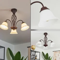 hofstein Plafonnier Mosquerito Rouille, 3 lumières