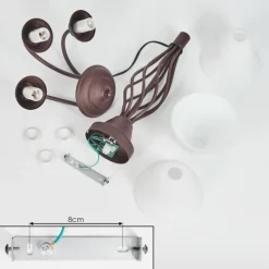 hofstein Plafonnier Mosquerito Rouille, 3 lumières