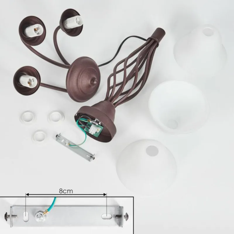 hofstein Plafonnier Mosquerito Rouille, 3 lumières