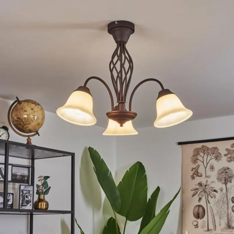 hofstein Plafonnier Mosquerito Rouille, 3 lumières