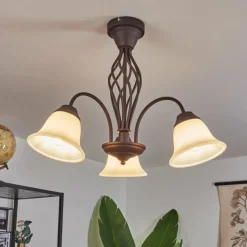 hofstein Plafonnier Mosquerito Rouille, 3 lumières