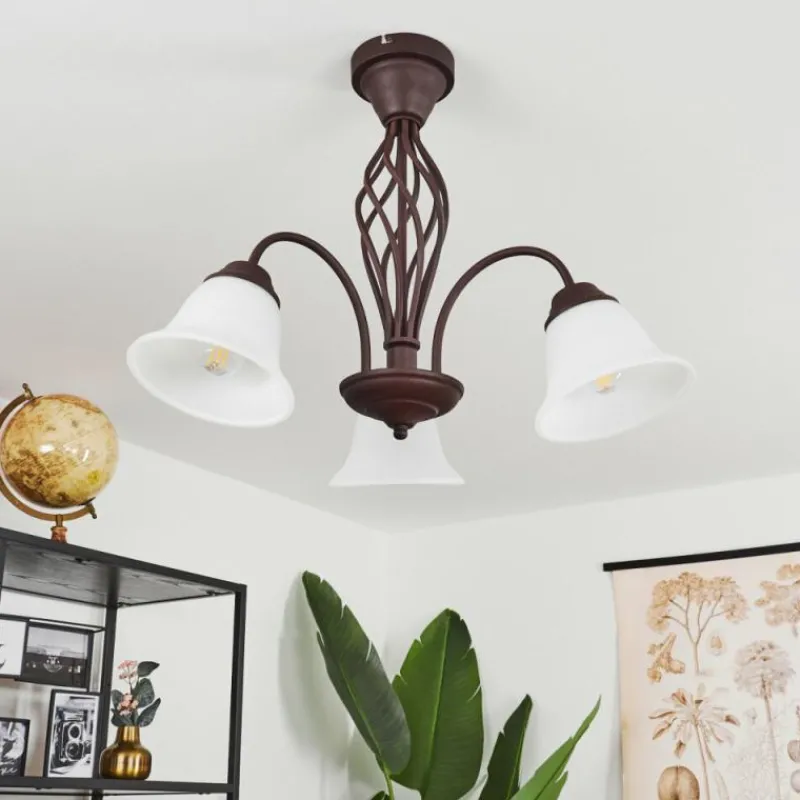 hofstein Plafonnier Mosquerito Rouille, 3 lumières