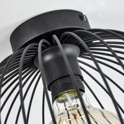 Lampes Industrielles-hofstein Plafonnier Mossay Noir, 1 lumière