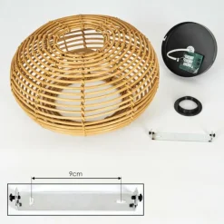 Luminaires Scandinaves-hofstein Plafonnier Mulstrand Écru, Noir, 1 lumière