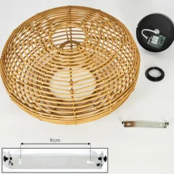 Luminaires Scandinaves-hofstein Plafonnier Mulstrand Écru, Noir, 1 lumière