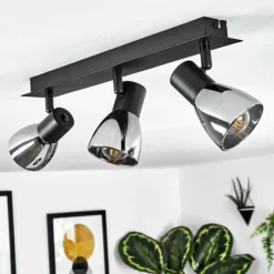 Suspension Verre Fumé-hofstein Plafonnier Murianette Noir, 3 lumières