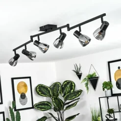 hofstein Plafonnier Murianette Noir, 6 lumières