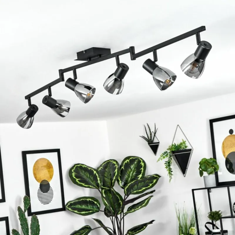 hofstein Plafonnier Murianette Noir, 6 lumières