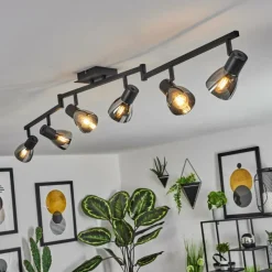 hofstein Plafonnier Murianette Noir, 6 lumières