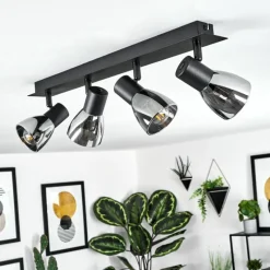 hofstein Plafonnier Murianette Noir, 4 lumières