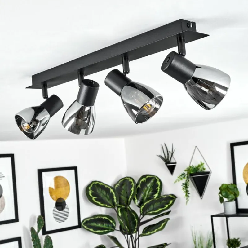 hofstein Plafonnier Murianette Noir, 4 lumières