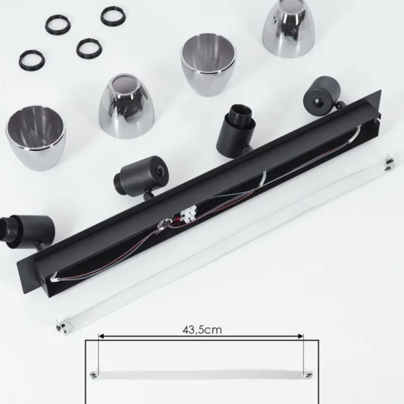 hofstein Plafonnier Murianette Noir, 4 lumières