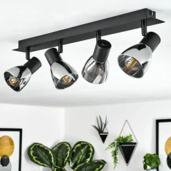 hofstein Plafonnier Murianette Noir, 4 lumières