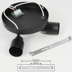 hofstein Plafonnier Nestavel LED Noir, 3 lumières