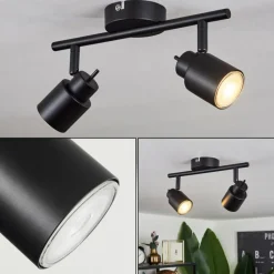 hofstein Plafonnier Nestavel LED Noir, 2 lumières