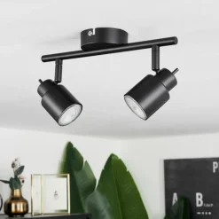 hofstein Plafonnier Nestavel LED Noir, 2 lumières