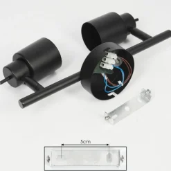 hofstein Plafonnier Nestavel LED Noir, 2 lumières