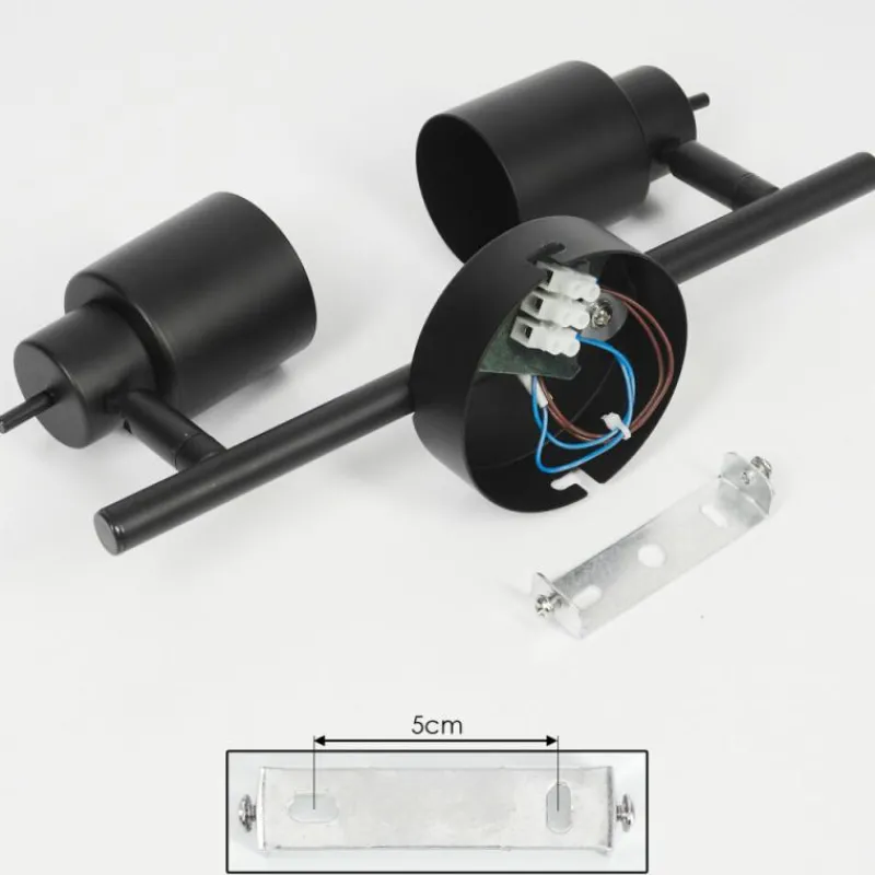 hofstein Plafonnier Nestavel LED Noir, 2 lumières