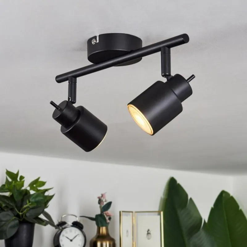 hofstein Plafonnier Nestavel LED Noir, 2 lumières