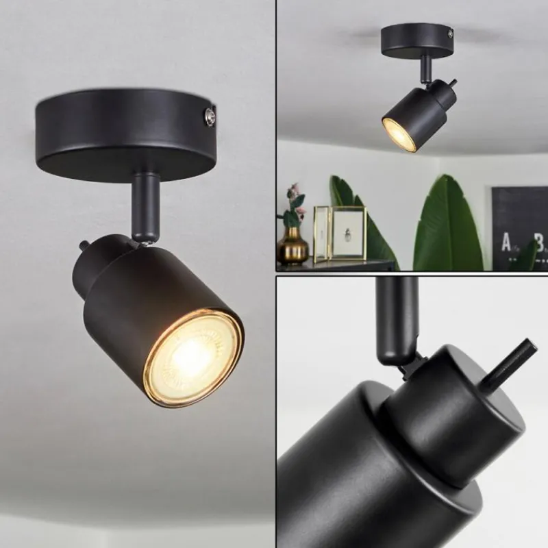 hofstein Plafonnier Nestavel LED Noir, 1 lumière* Éclairage Led