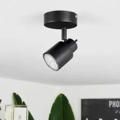 hofstein Plafonnier Nestavel LED Noir, 1 lumière* Éclairage Led