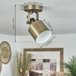 hofstein Plafonnier Neves Laiton, 1 lumière