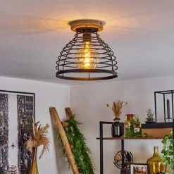 Lampes Vintages & Rétros-hofstein Plafonnier Omba Bois clair, 1 lumière