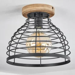 Lampes Vintages & Rétros-hofstein Plafonnier Omba Bois clair, 1 lumière