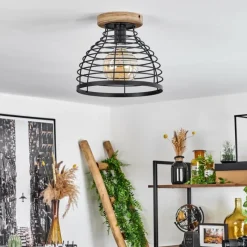 Lampes Vintages & Rétros-hofstein Plafonnier Omba Bois clair, 1 lumière