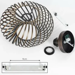 Lampes Dorées-hofstein Plafonnier Oravi Ancien, Or, 1 lumière