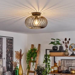 Lampes Dorées-hofstein Plafonnier Oravi Ancien, Or, 1 lumière