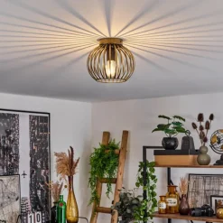 Lampes Dorées-hofstein Plafonnier Oravi Ancien, Or, 1 lumière