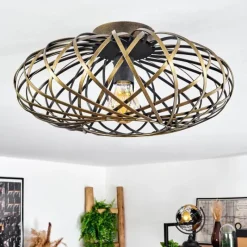 Lampes Dorées-hofstein Plafonnier Oravi Ancien, Or, 1 lumière