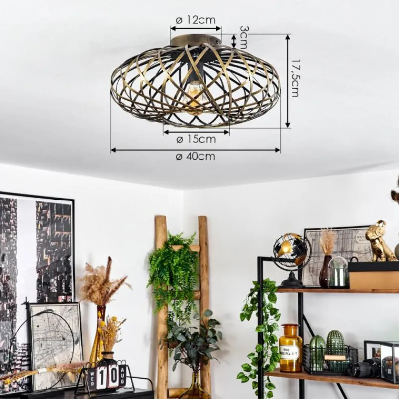 Lampes Dorées-hofstein Plafonnier Oravi Ancien, Or, 1 lumière