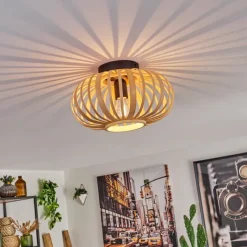 Style Boho-Chic-hofstein Plafonnier Oravi Bois clair, 1 lumière
