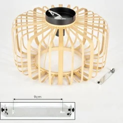 Style Boho-Chic-hofstein Plafonnier Oravi Bois clair, 1 lumière