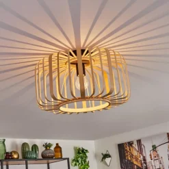 Style Boho-Chic-hofstein Plafonnier Oravi Bois clair, 1 lumière