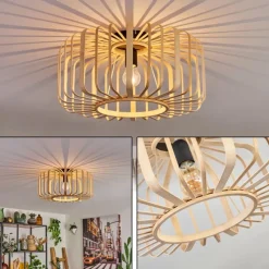 Style Boho-Chic-hofstein Plafonnier Oravi Bois clair, 1 lumière