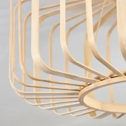 Style Boho-Chic-hofstein Plafonnier Oravi Bois clair, 1 lumière