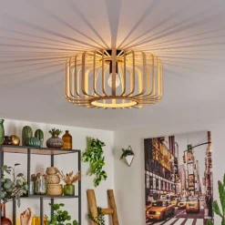 Style Boho-Chic-hofstein Plafonnier Oravi Bois clair, 1 lumière