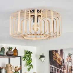 Style Boho-Chic-hofstein Plafonnier Oravi Bois clair, 1 lumière