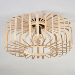 Style Boho-Chic-hofstein Plafonnier Oravi Bois clair, 1 lumière