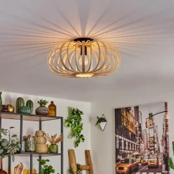 Style Boho-Chic-hofstein Plafonnier Oravi Bois clair, 1 lumière