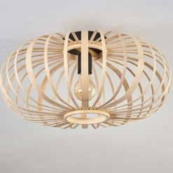 Style Boho-Chic-hofstein Plafonnier Oravi Bois clair, 1 lumière