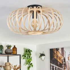 Style Boho-Chic-hofstein Plafonnier Oravi Bois clair, 1 lumière