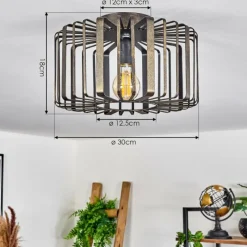 Style Boho-Chic-hofstein Plafonnier Oravi Bronze, 1 lumière