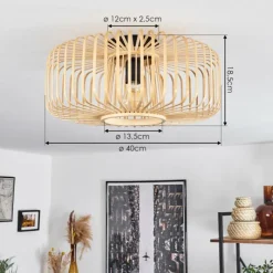 Luminaires Scandinaves-hofstein Plafonnier Oravi Écru, 1 lumière