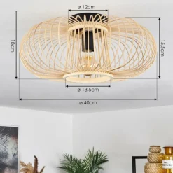 Luminaires Scandinaves-hofstein Plafonnier Oravi Écru, 1 lumière