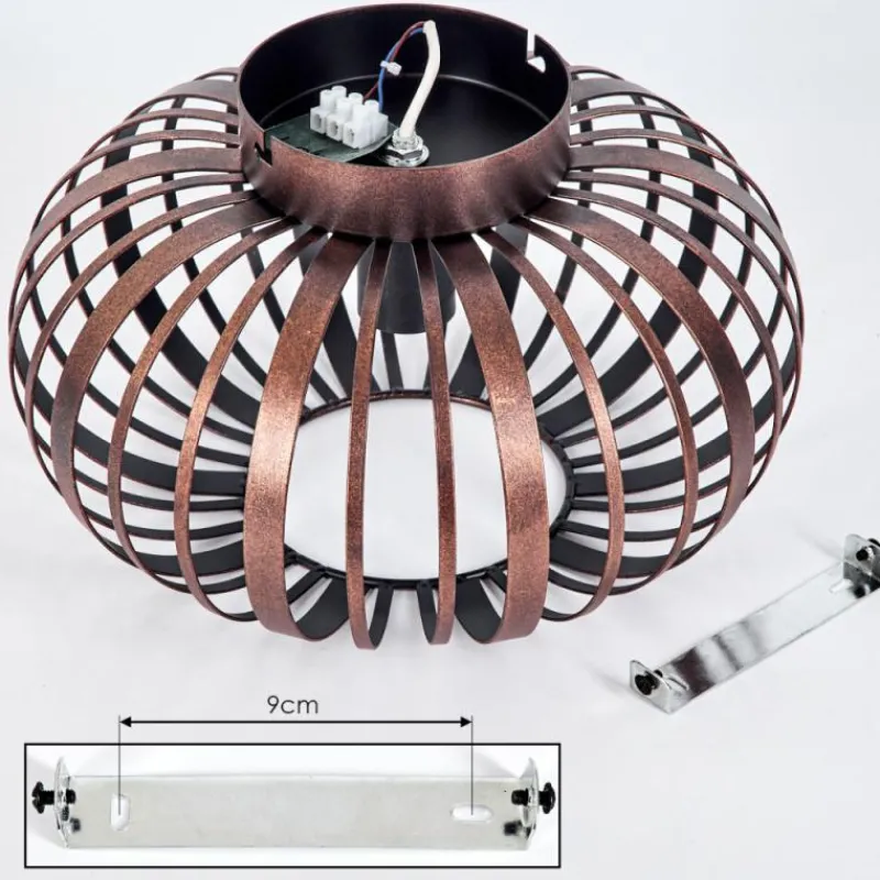 Style Boho-Chic-hofstein Plafonnier Oravi Cuivre, 1 lumière