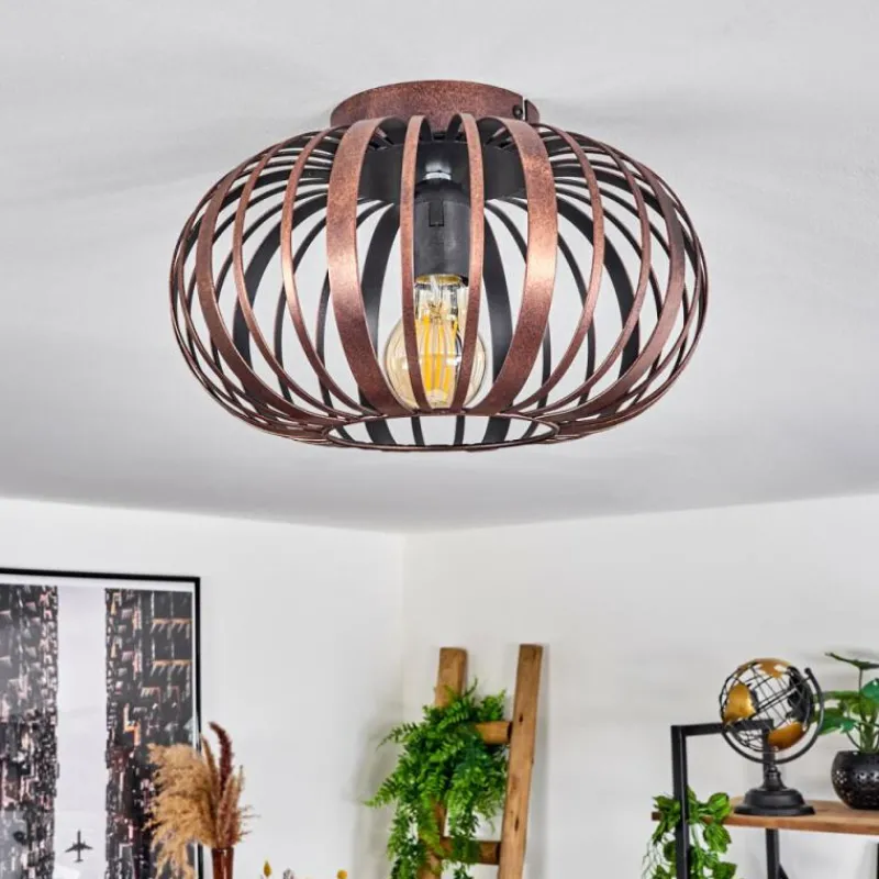 Style Boho-Chic-hofstein Plafonnier Oravi Cuivre, 1 lumière